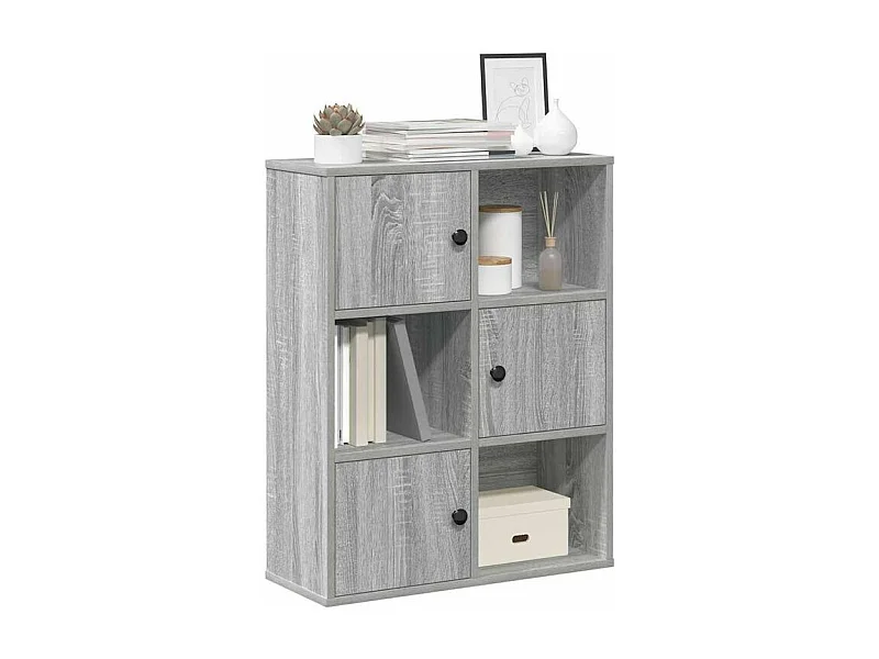 Bibliothèque sonoma gris 60x24x76,5 bois d'ingénierie
