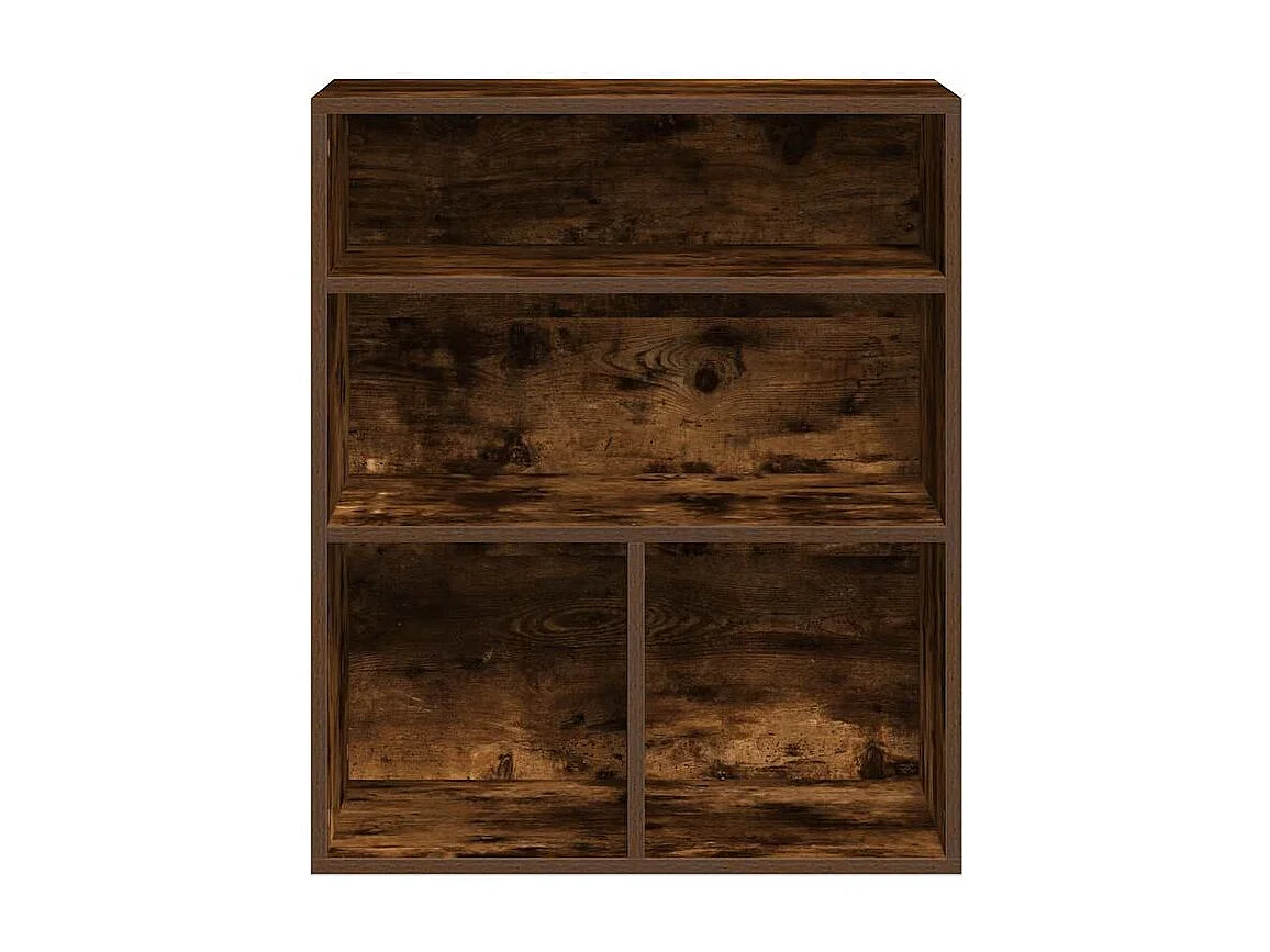 Bibliothèque chêne fumé 60x30x71,5 bois d'ingénierie