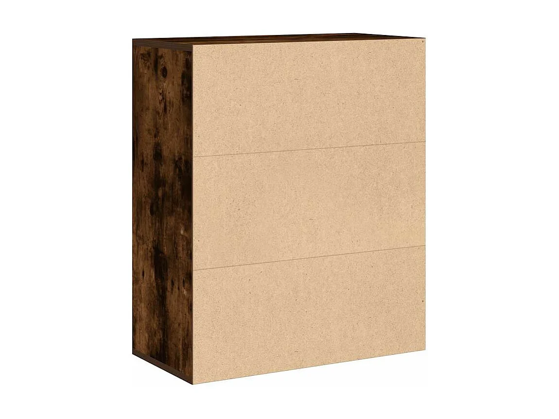 Bibliothèque chêne fumé 60x30x71,5 bois d'ingénierie