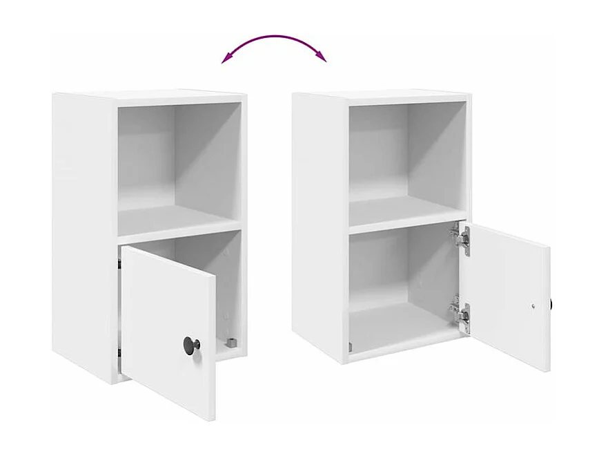 Bibliothèque blanc 31x24x52 bois d'ingénierie