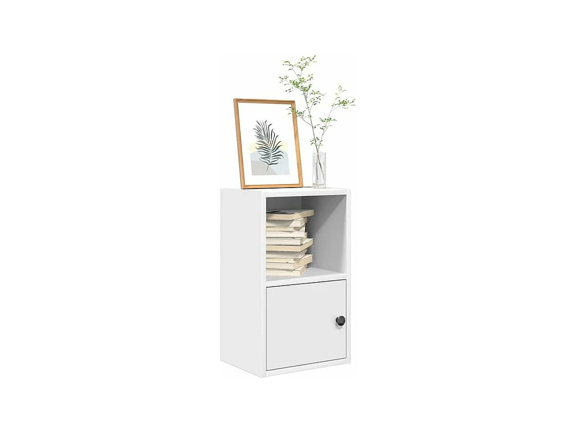 Bibliothèque blanc 31x24x52 bois d'ingénierie