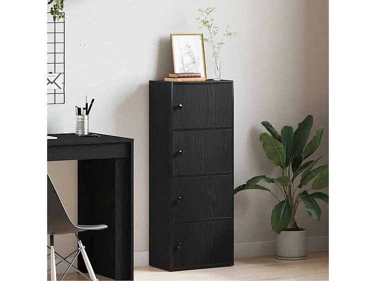 Bibliothèque chêne noir 40x24x102 bois d'ingénierie