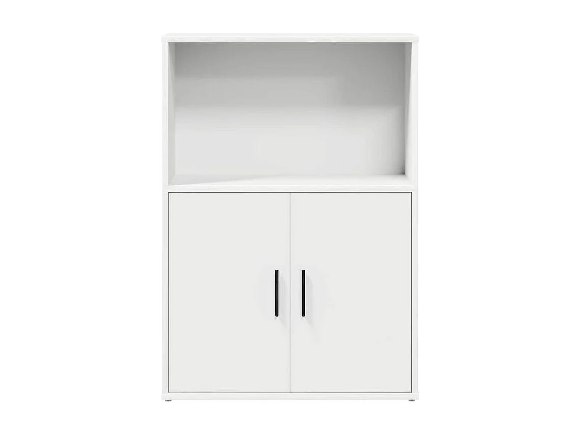 Bibliothèque blanc 60x24x85 bois d'ingénierie