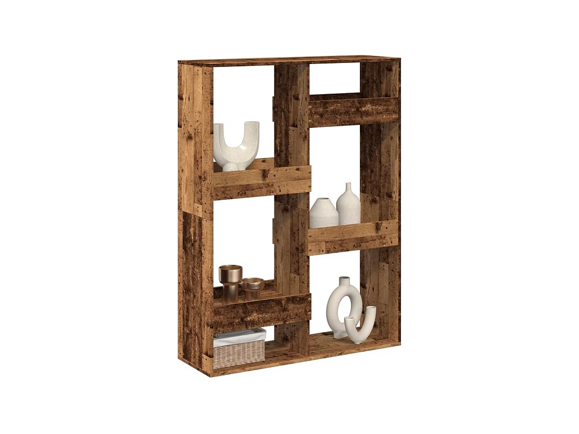 Cloison de séparation vieux bois 100x33x135 bois d'ingénierie