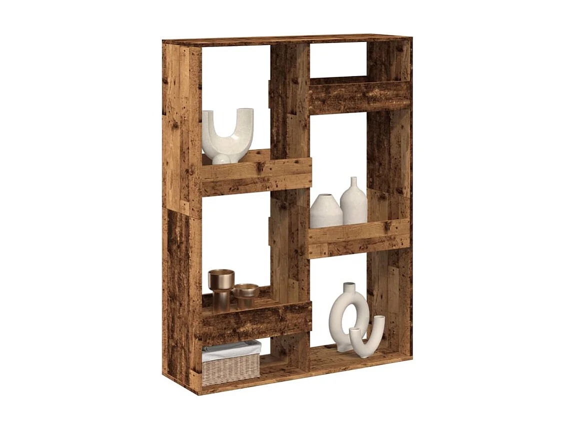 Cloison de séparation vieux bois 100x33x135 bois d'ingénierie