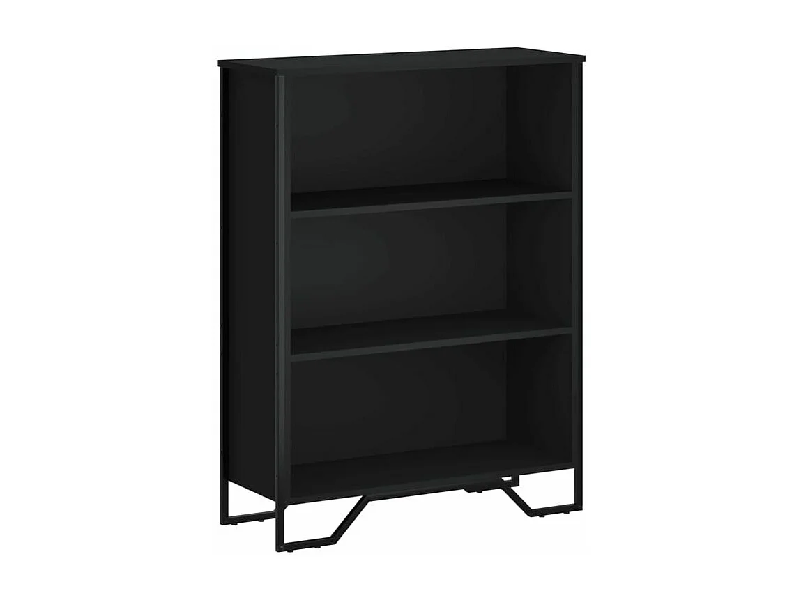 Bibliothèque noir 80x31x106 bois d'ingénierie