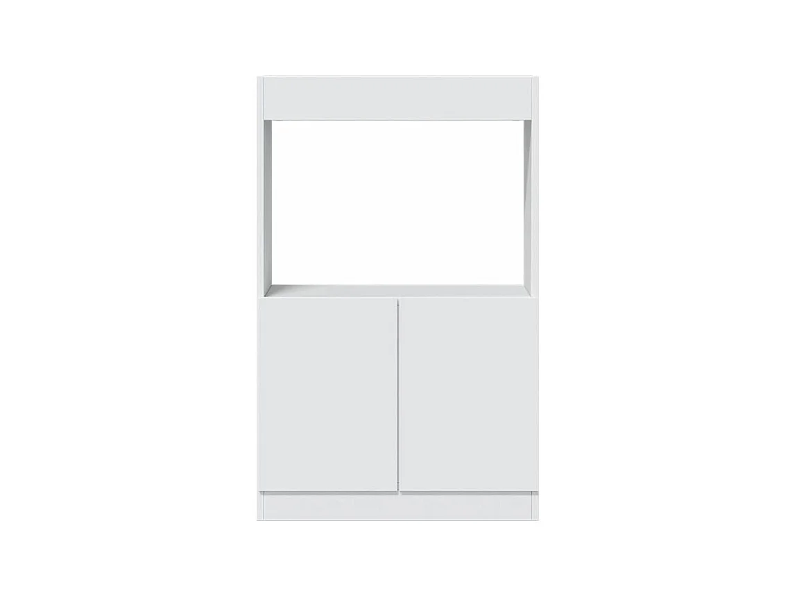 Buffet haut blanc 63x33x100 bois d'ingénierie