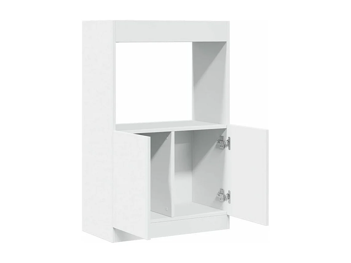 Buffet haut blanc 63x33x100 bois d'ingénierie