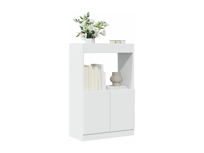 Buffet haut blanc 63x33x100 bois d'ingénierie