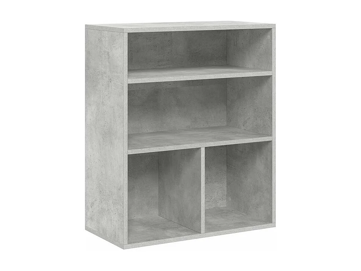 Bibliothèque gris béton 60x30x71,5 bois d'ingénierie