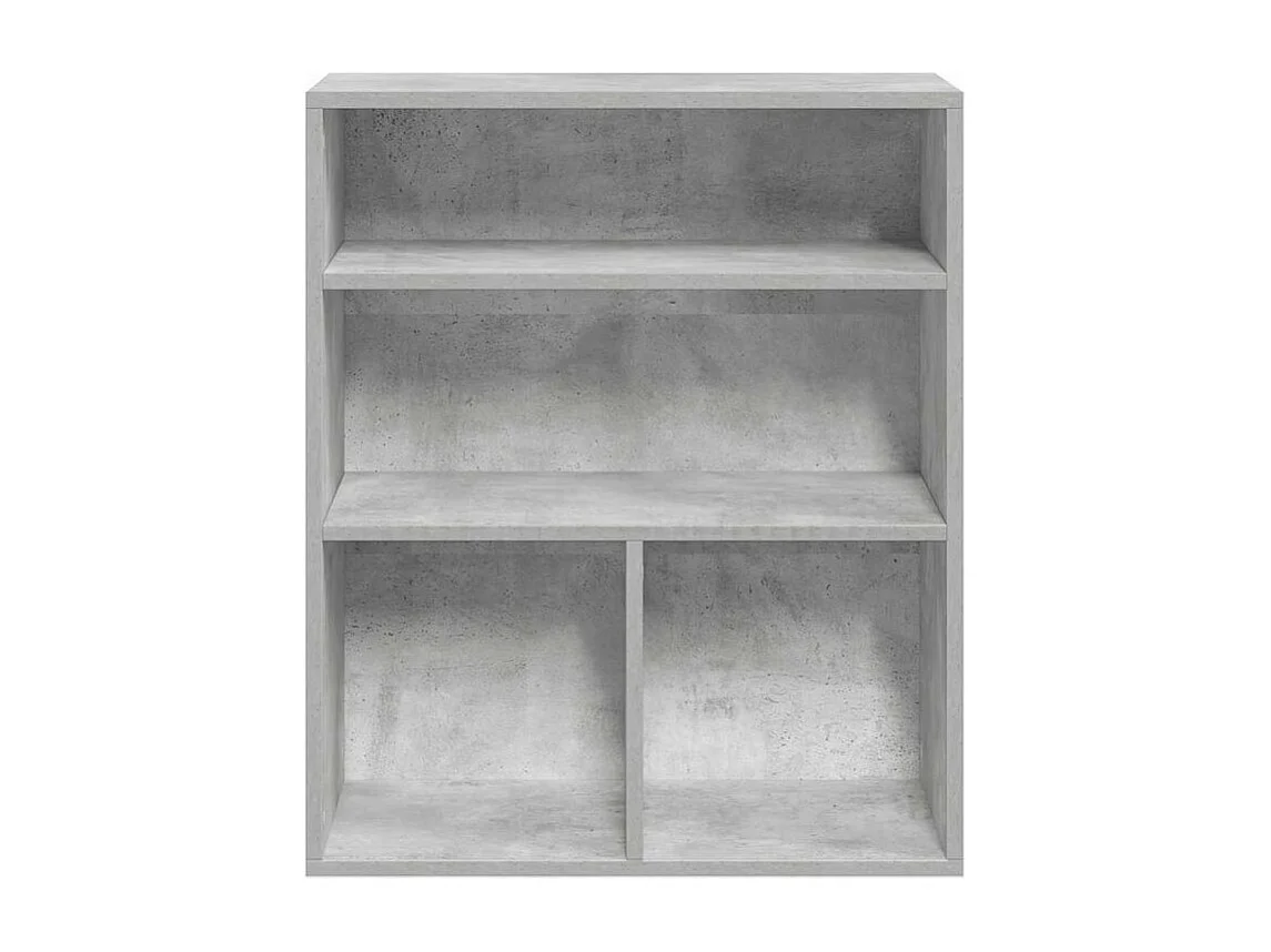 Bibliothèque gris béton 60x30x71,5 bois d'ingénierie