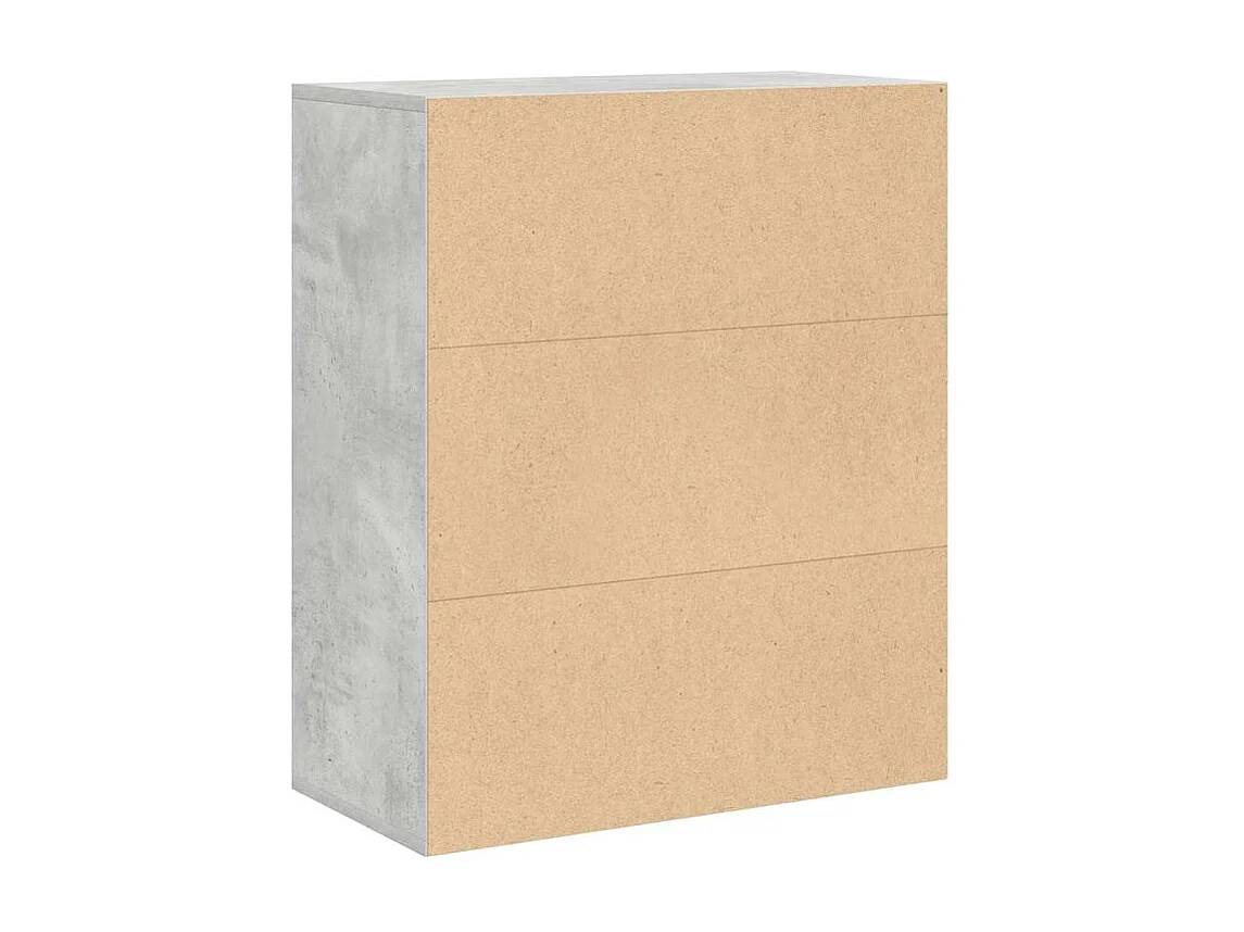 Bibliothèque gris béton 60x30x71,5 bois d'ingénierie