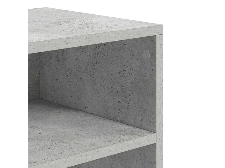 Bibliothèque gris béton 60x30x71,5 bois d'ingénierie