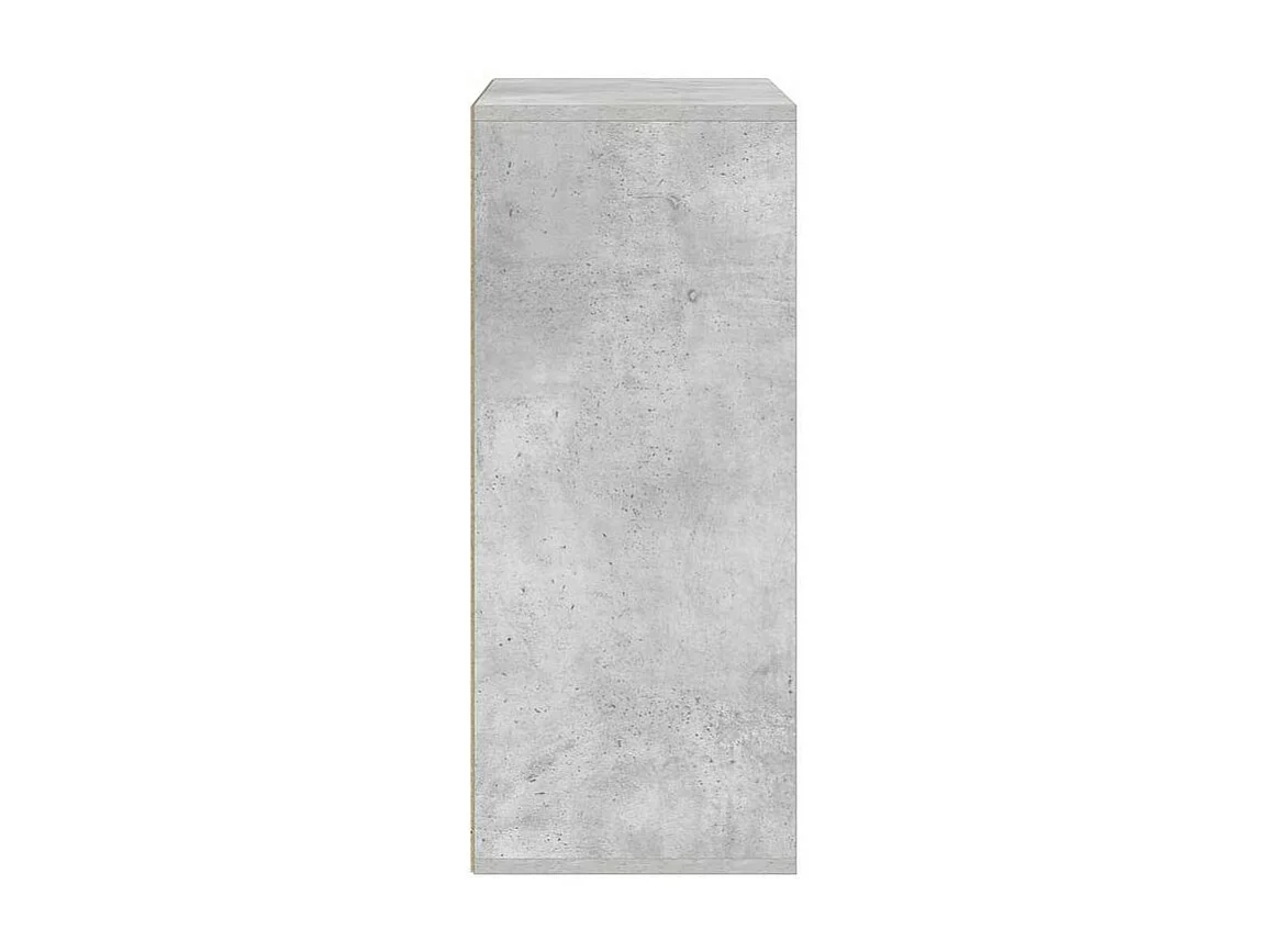 Bibliothèque gris béton 60x30x71,5 bois d'ingénierie