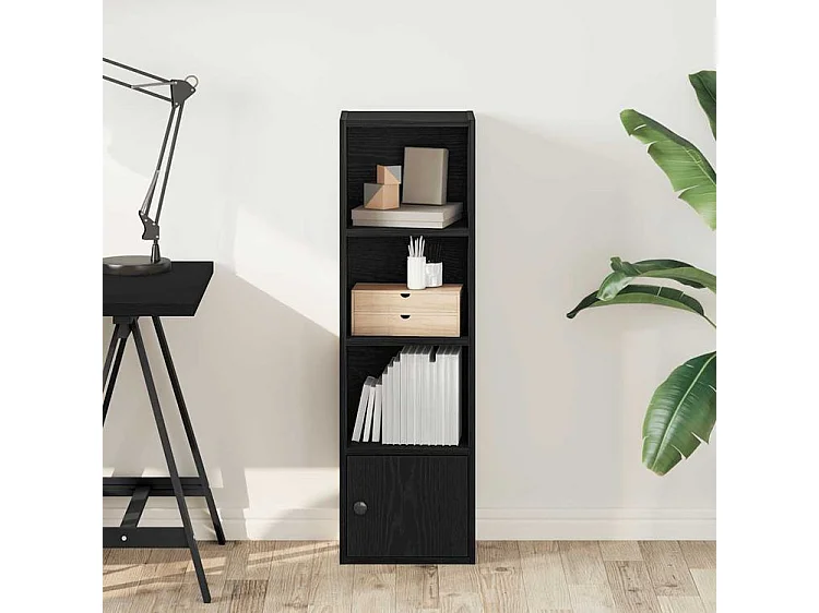 Bibliothèque chêne noir 31x24x102 bois d'ingénierie