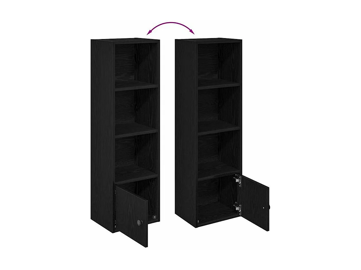 Bibliothèque chêne noir 31x24x102 bois d'ingénierie