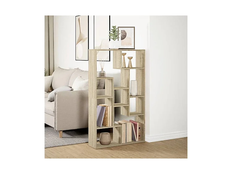 Bibliothèque chêne sonoma 72x20x120 bois d'ingénierie