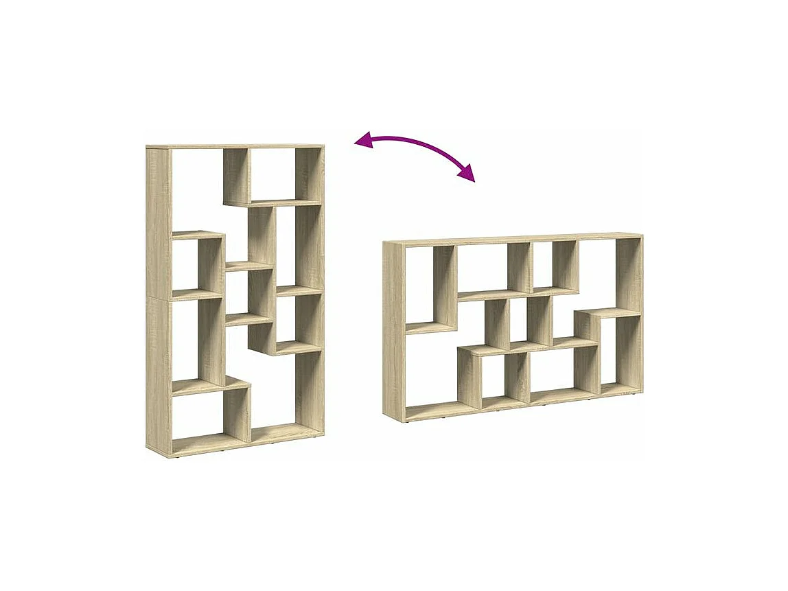 Bibliothèque chêne sonoma 72x20x120 bois d'ingénierie