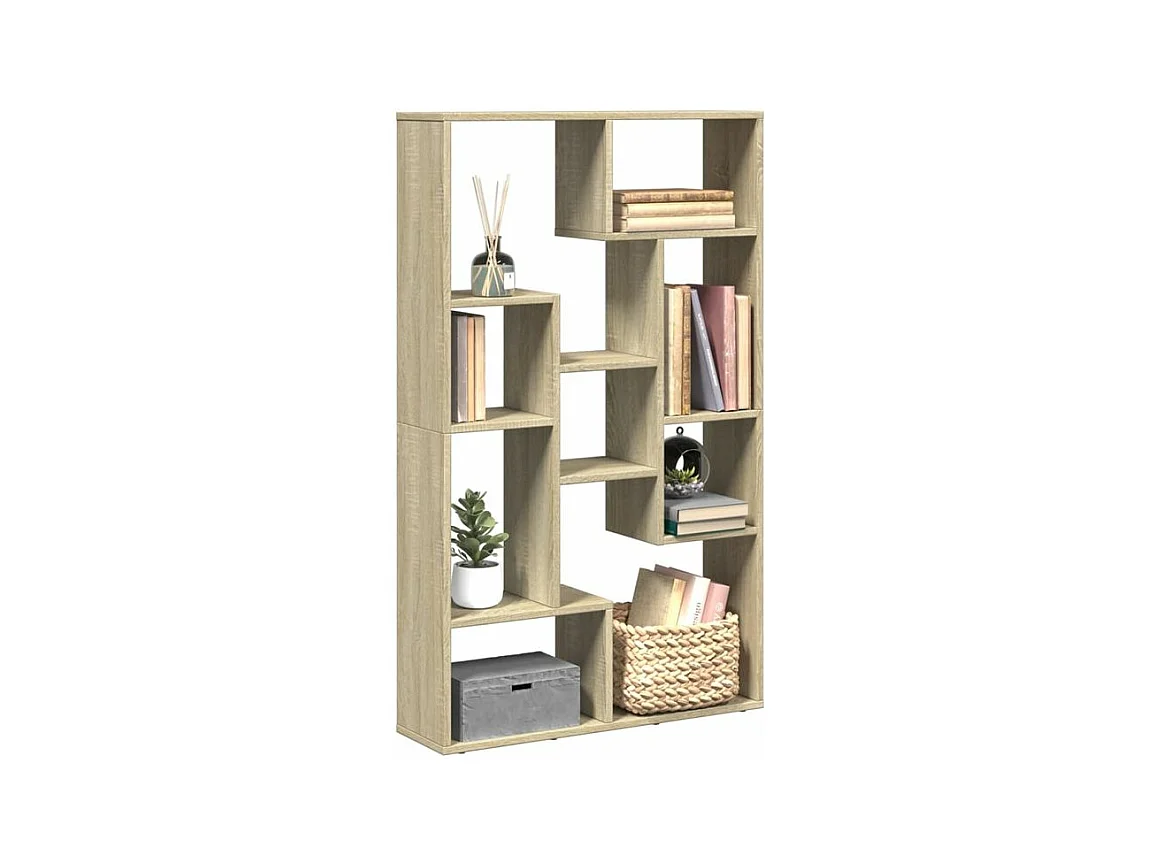 Bibliothèque chêne sonoma 72x20x120 bois d'ingénierie