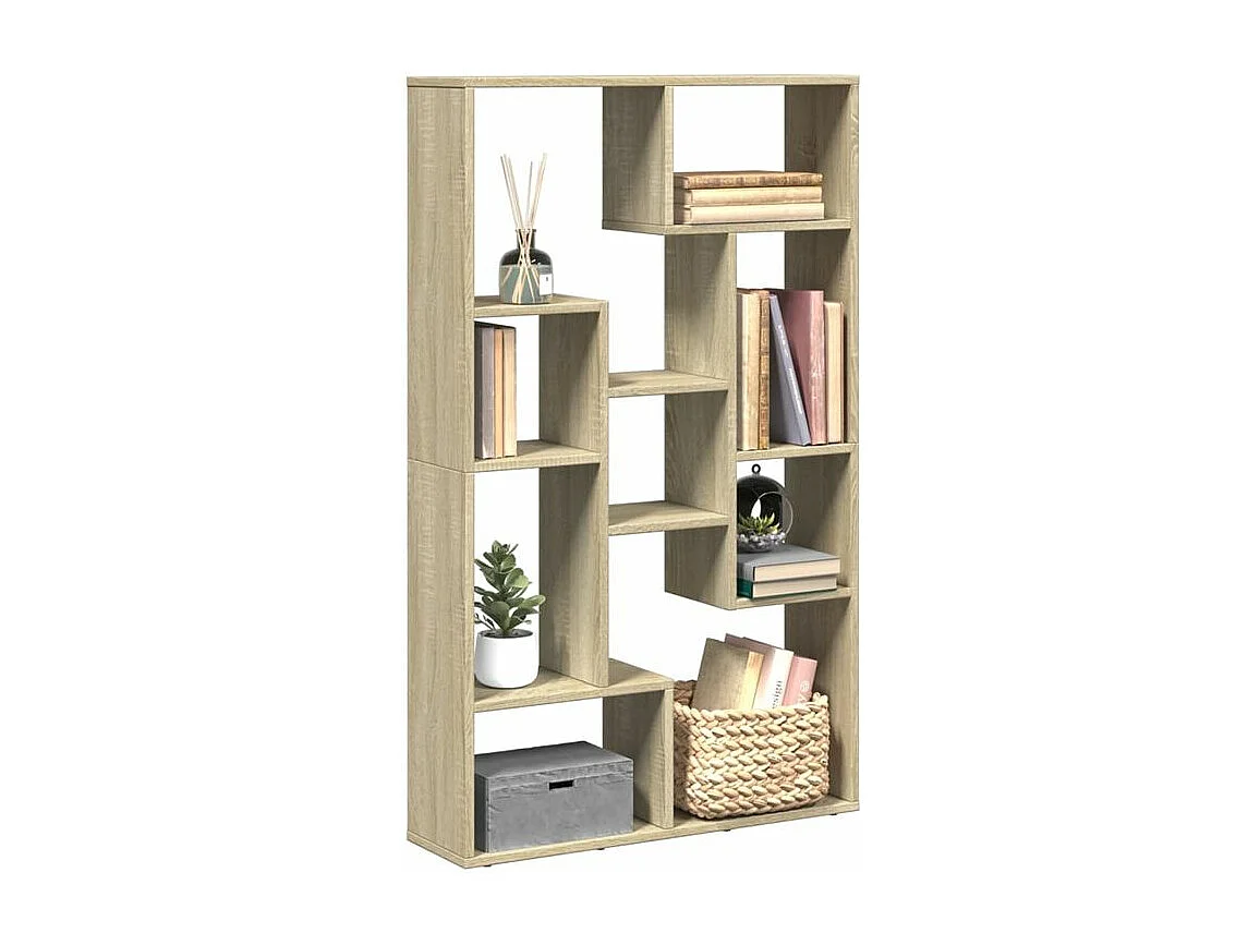 Bibliothèque chêne sonoma 72x20x120 bois d'ingénierie