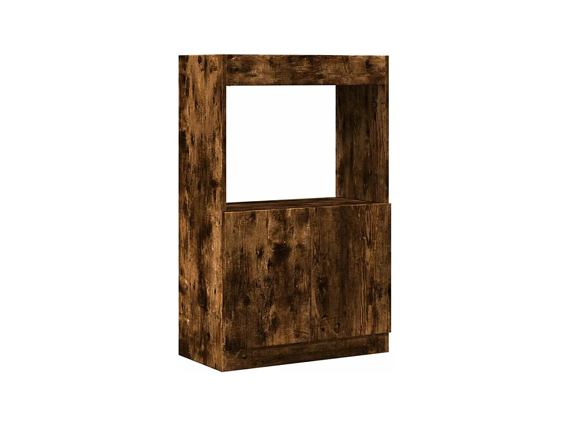 Buffet haut chêne fumé 63x33x100 bois d'ingénierie