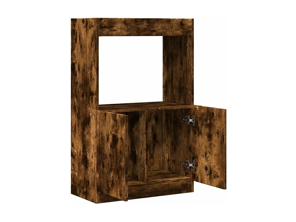 Buffet haut chêne fumé 63x33x100 bois d'ingénierie