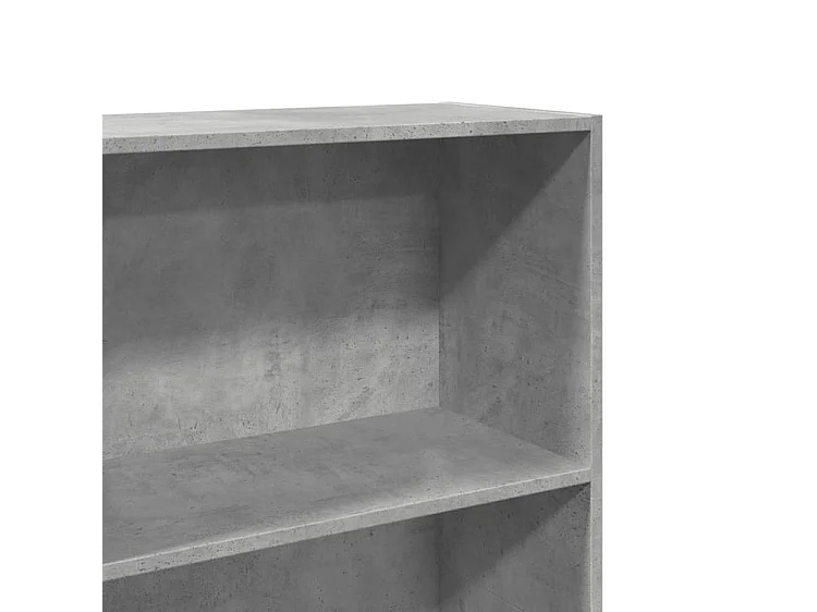 Bibliothèque gris béton 60x30x189 bois d'ingénierie