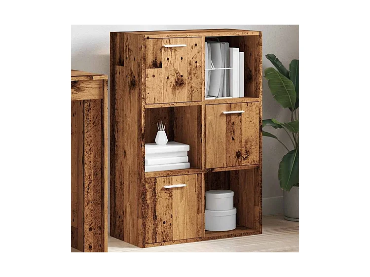 Bibliothèque vieux bois 60,5x30x90 bois d'ingénierie