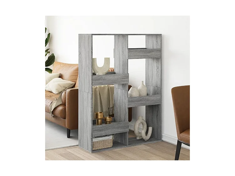 Cloison de séparation sonoma gris 100x33x135 bois ingénierie