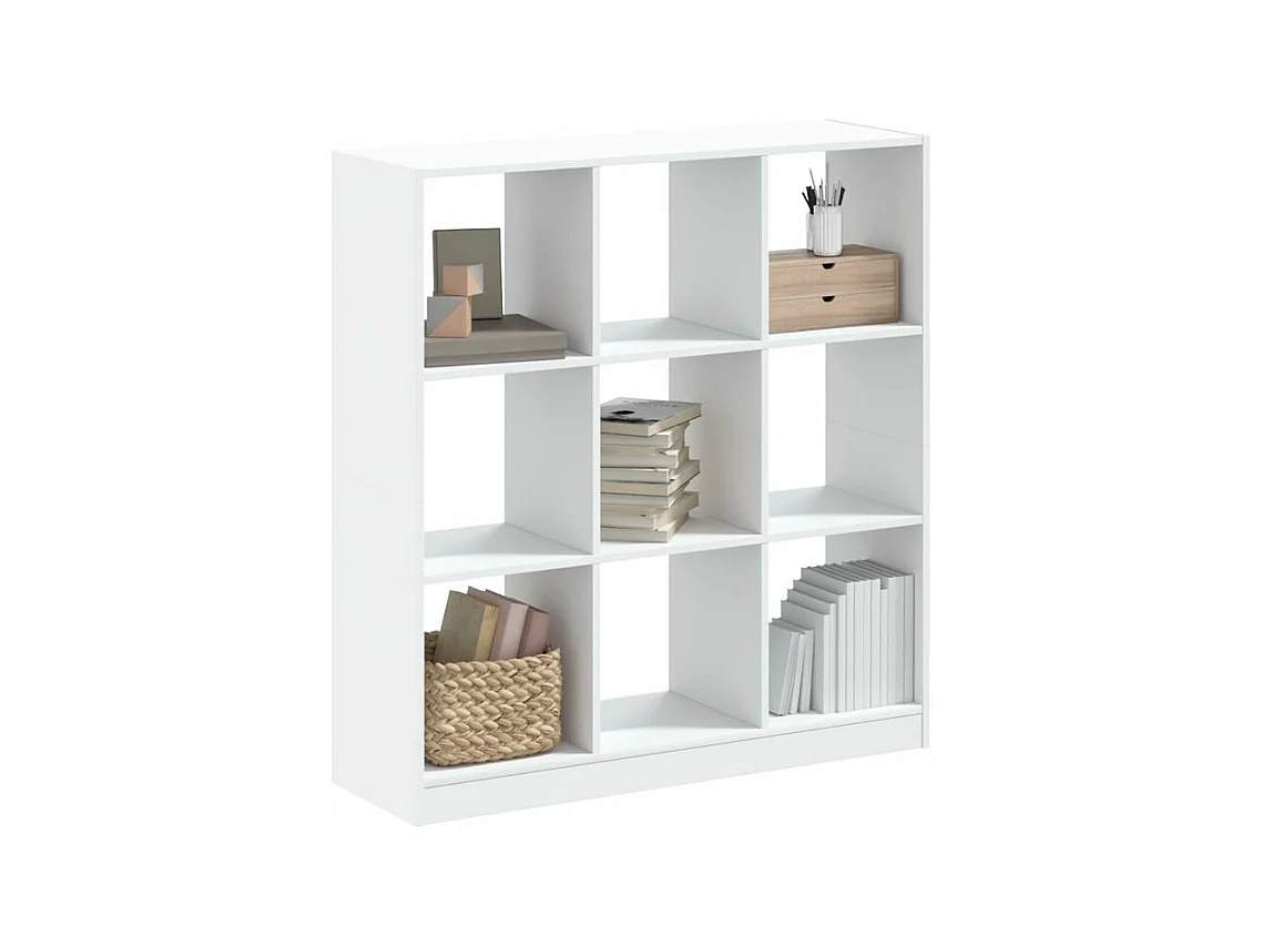 Bibliothèque blanc 102x32x108 bois d'ingénierie