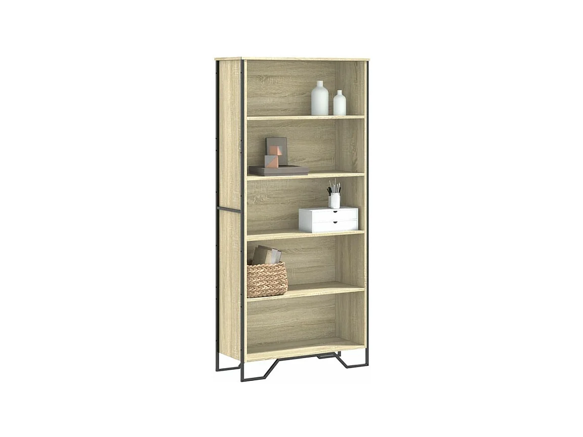 Bibliothèque chêne sonoma 80x31x169 bois d'ingénierie
