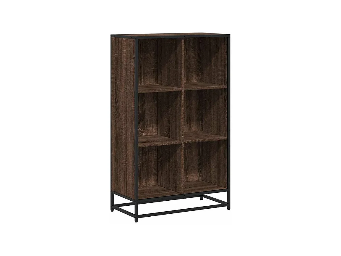 Bibliothèque chêne marron 65,5x33x107,5 bois d'ingénierie
