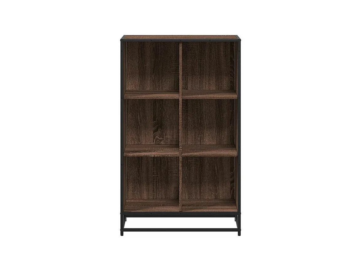 Bibliothèque chêne marron 65,5x33x107,5 bois d'ingénierie