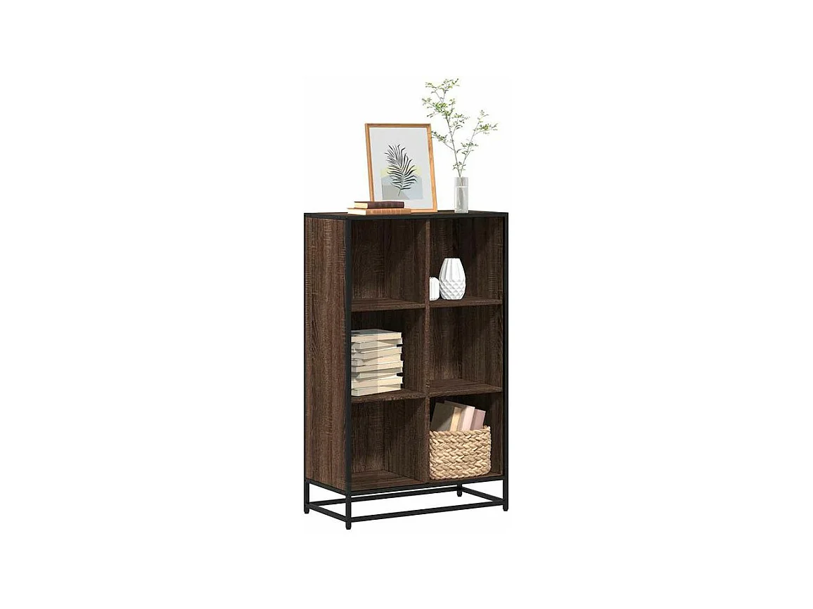 Bibliothèque chêne marron 65,5x33x107,5 bois d'ingénierie