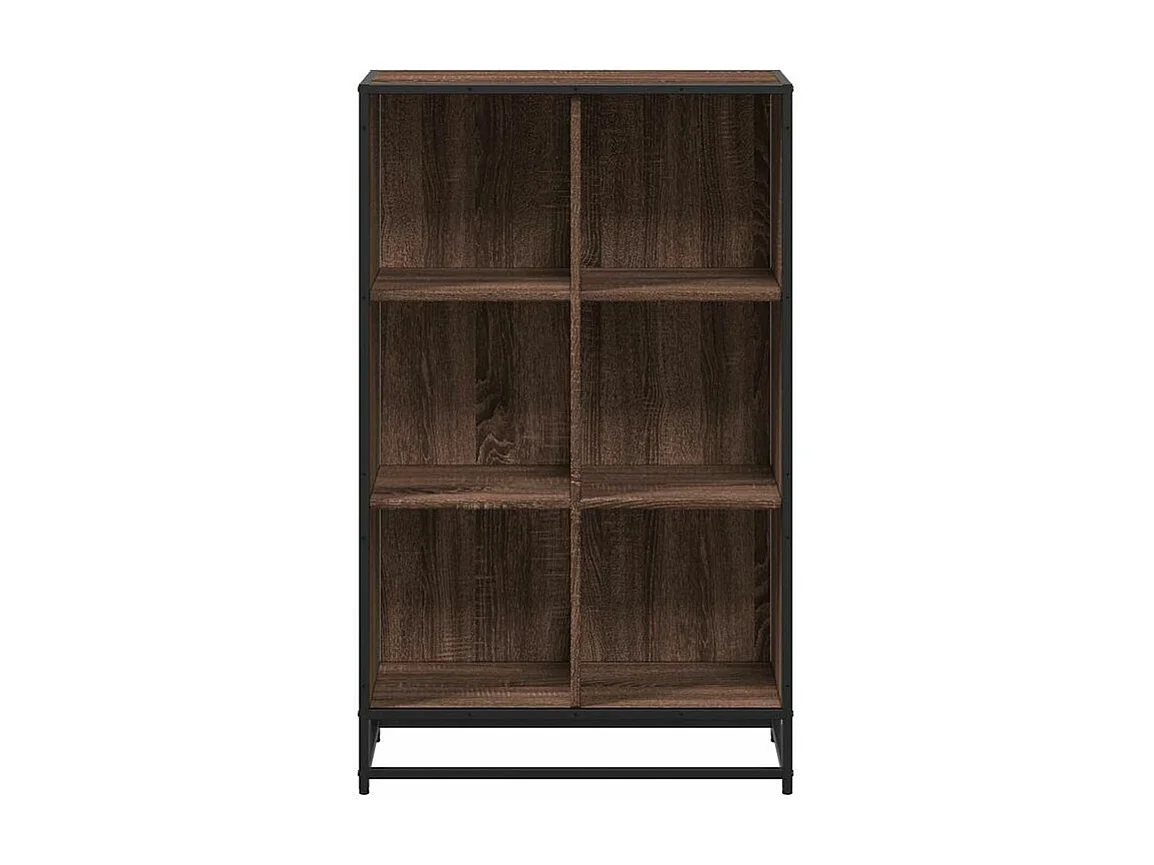 Bibliothèque chêne marron 65,5x33x107,5 bois d'ingénierie