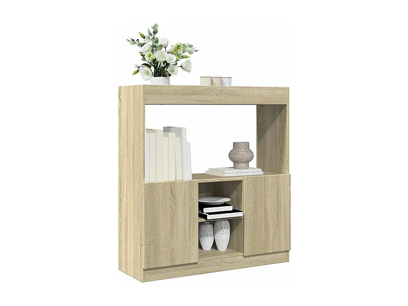 Buffet haut chêne sonoma 92x33x100 bois d'ingénierie