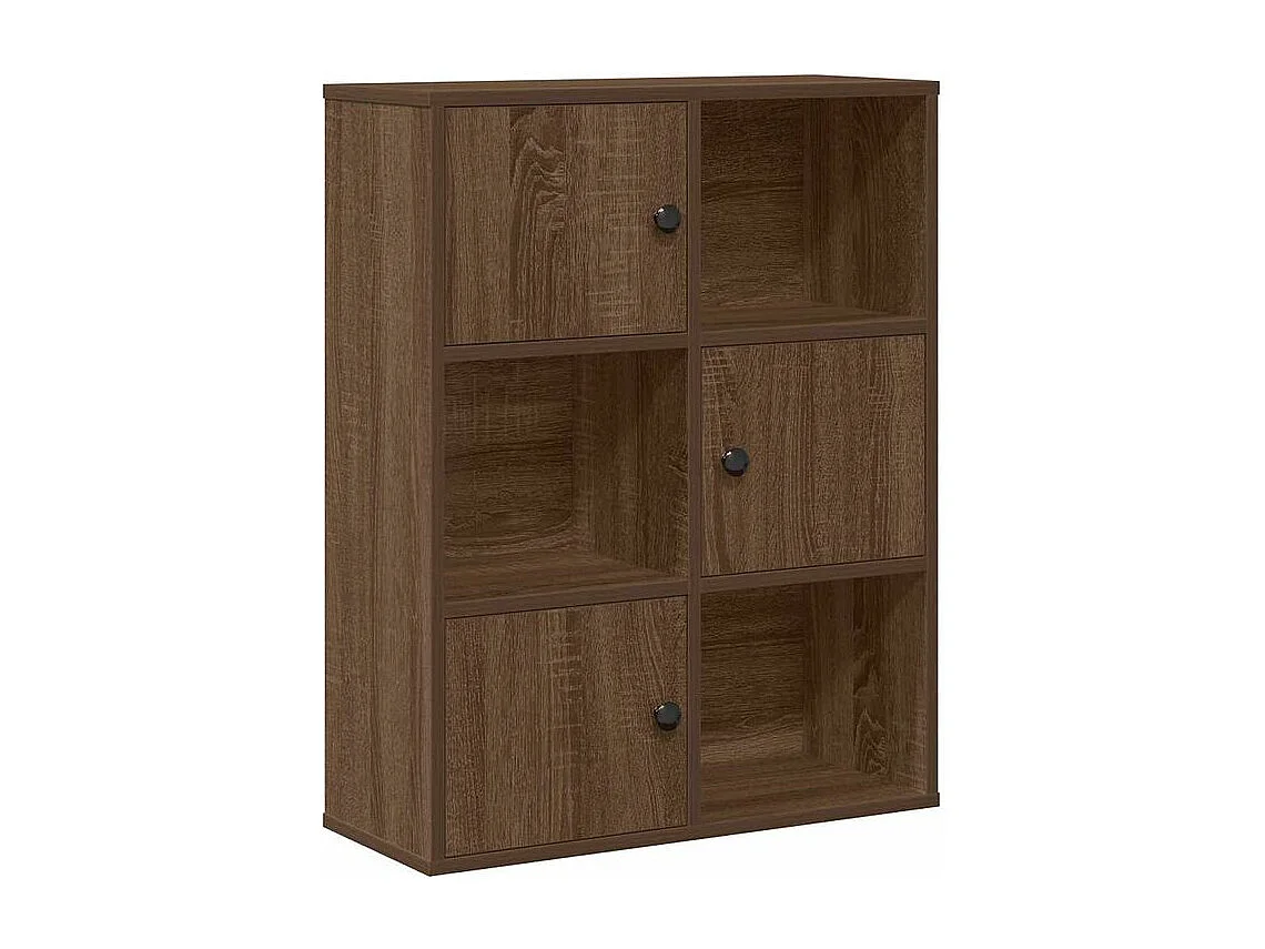 Bibliothèque chêne marron 60x24x76,5 bois d'ingénierie