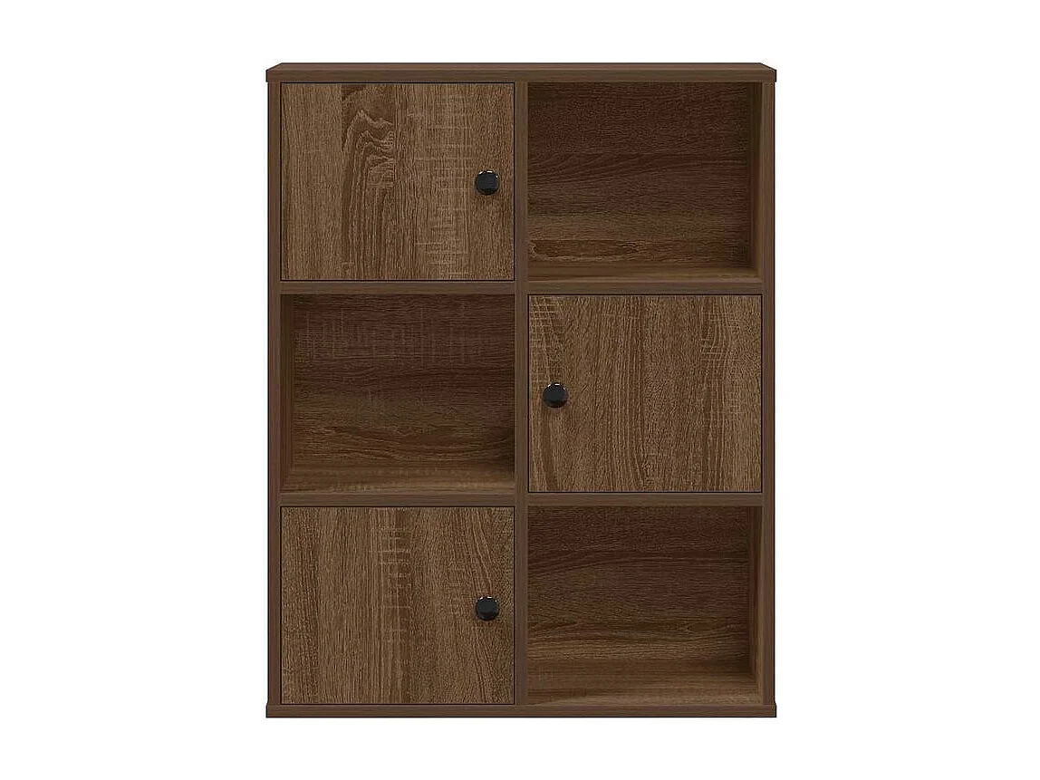 Bibliothèque chêne marron 60x24x76,5 bois d'ingénierie