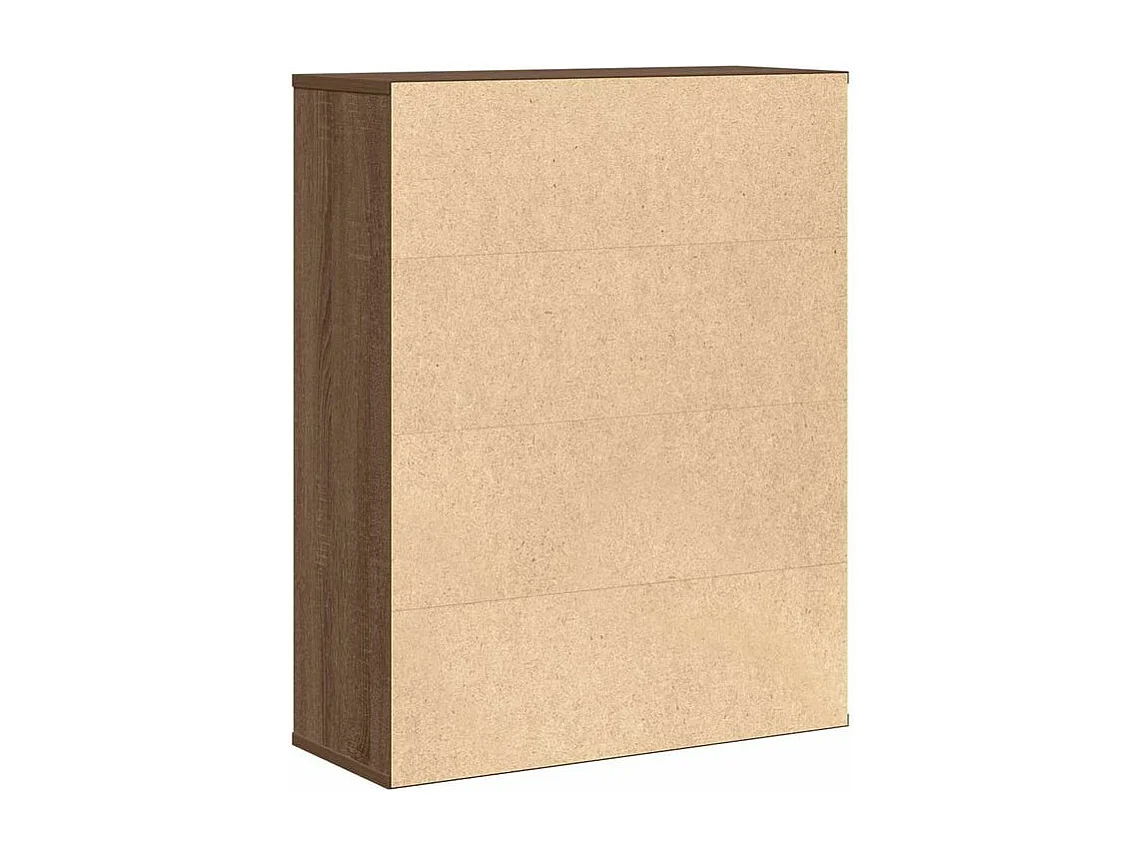 Bibliothèque chêne marron 60x24x76,5 bois d'ingénierie