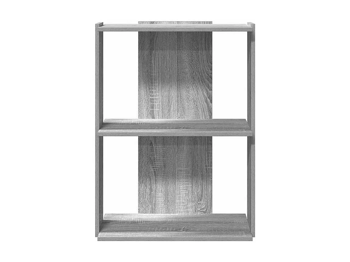 Bibliothèque 3 niveaux sonoma gris 60x30x80 bois d'ingénierie