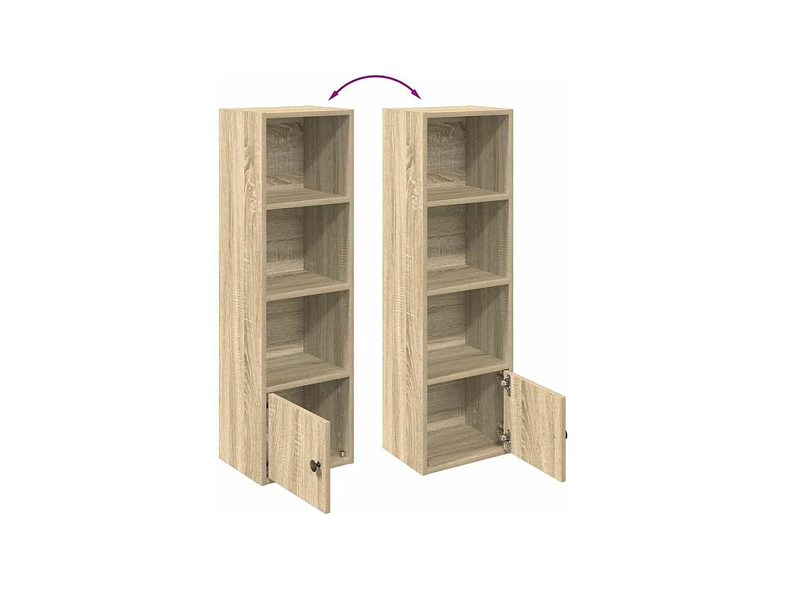 Bibliothèque chêne sonoma 31x24x102 bois d'ingénierie