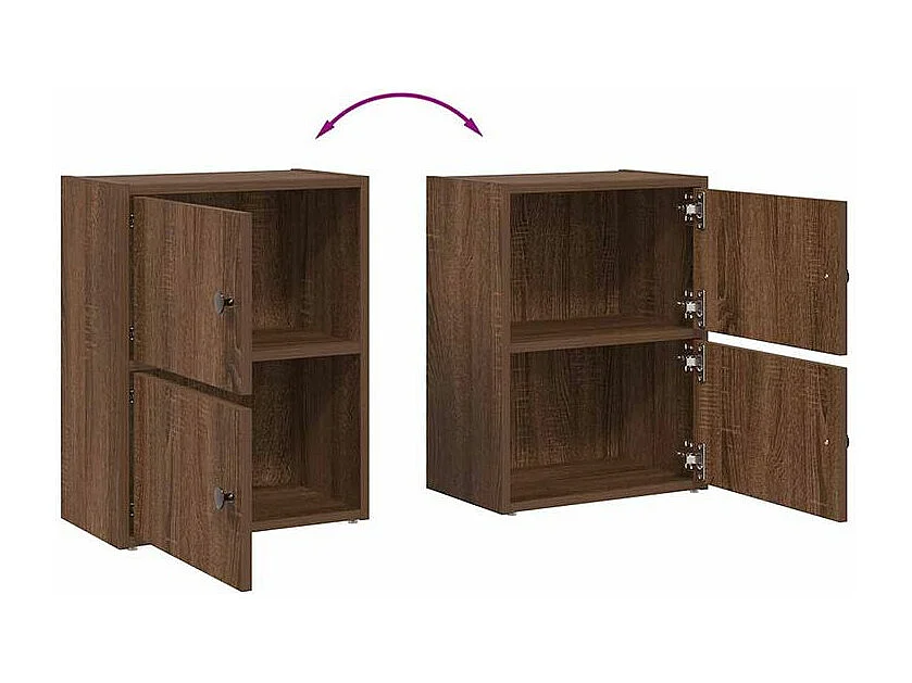 Bibliothèque chêne marron 40x24x52 bois d'ingénierie