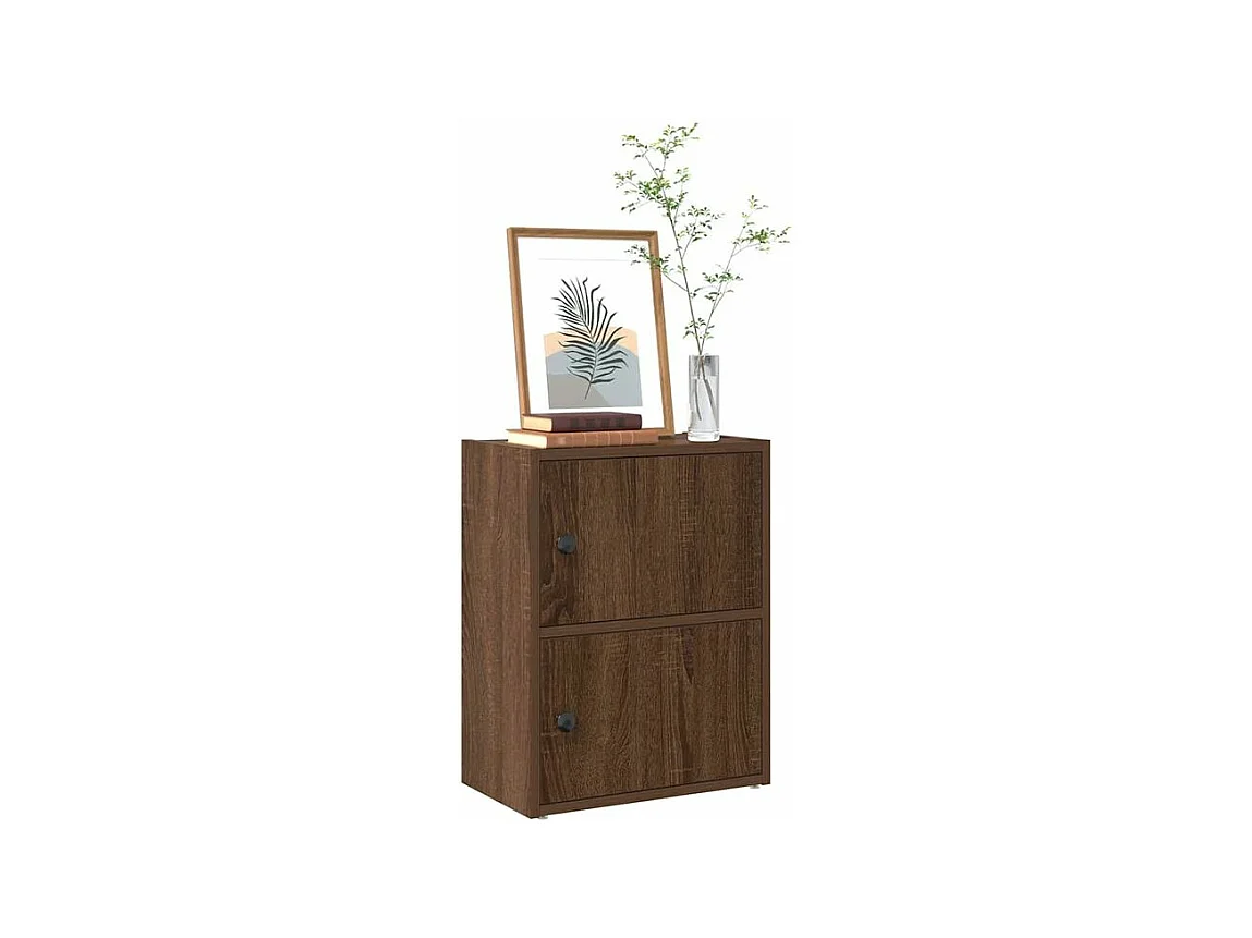 Bibliothèque chêne marron 40x24x52 bois d'ingénierie