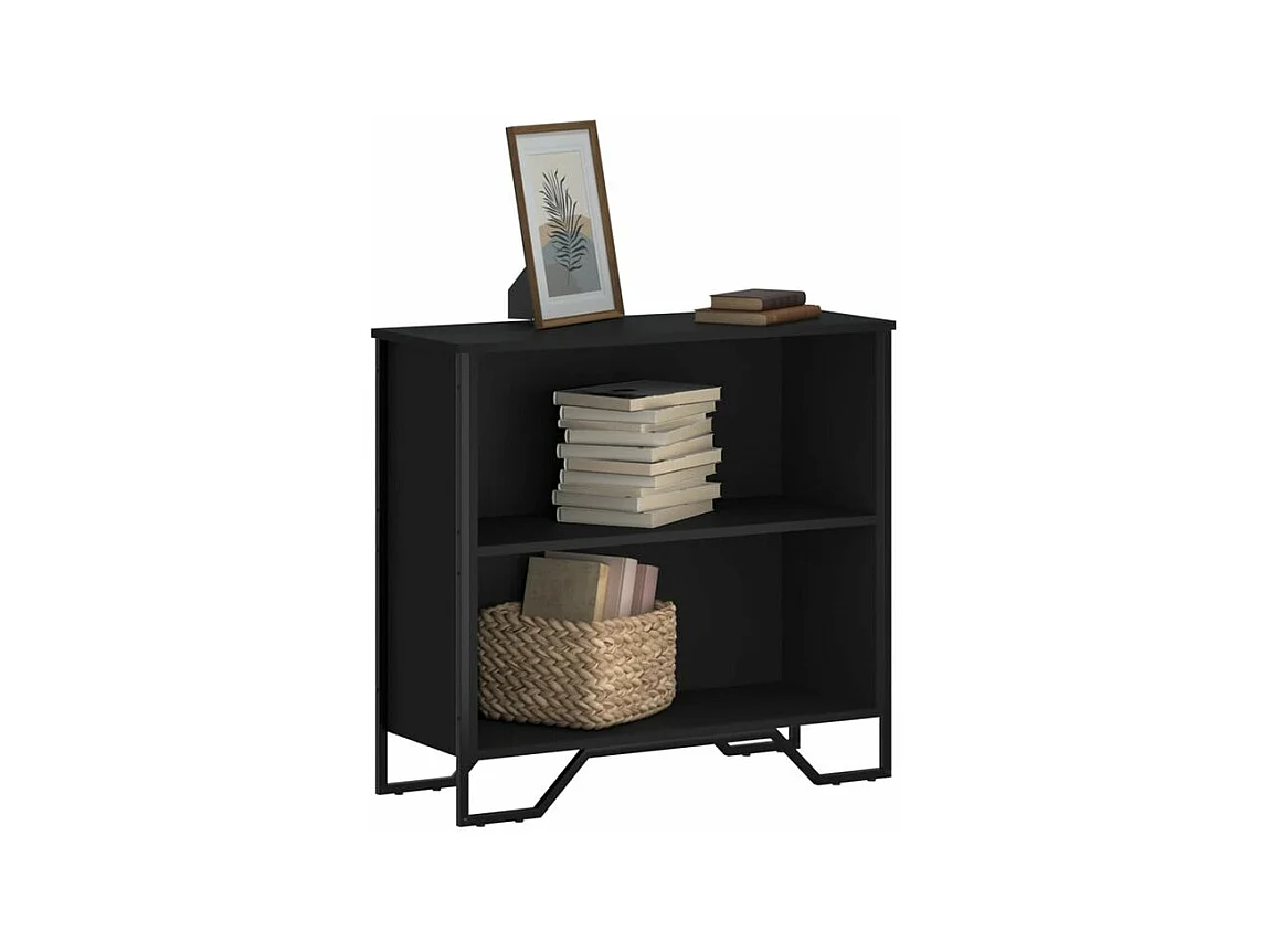 Bibliothèque noir 80x31x74,5 bois d'ingénierie