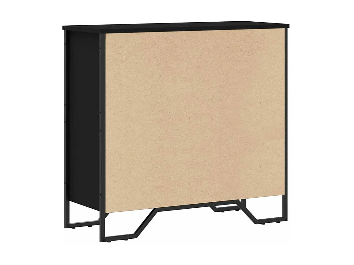 Bibliothèque noir 80x31x74,5 bois d'ingénierie