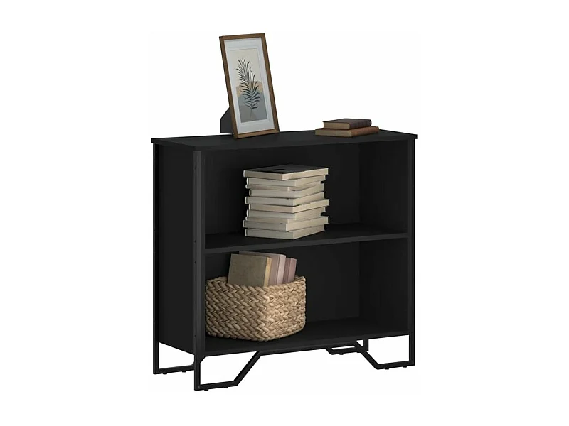 Bibliothèque noir 80x31x74,5 bois d'ingénierie