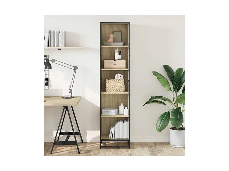 Bibliothèque chêne sonoma 40x35x170,5 bois d'ingénierie