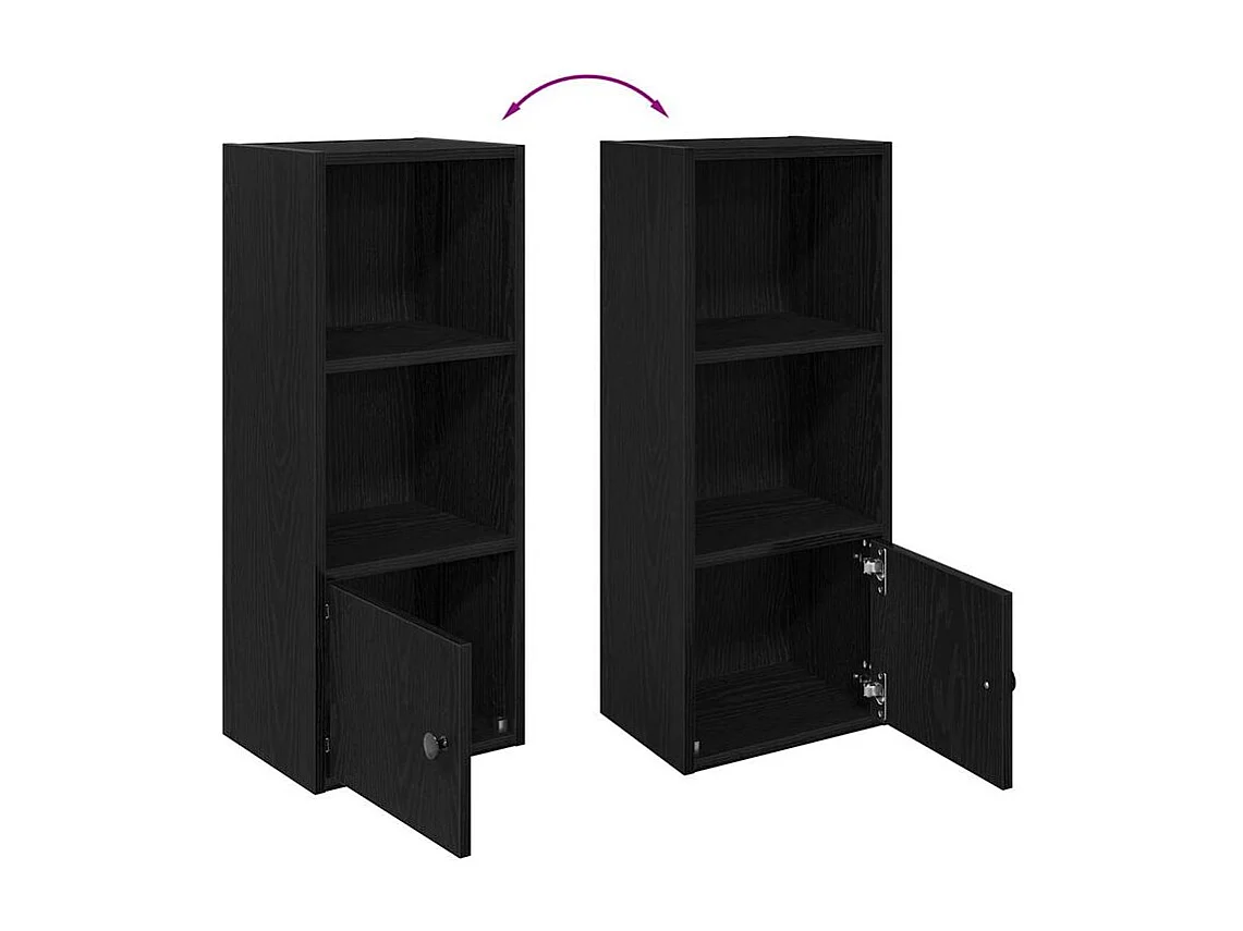 Bibliothèque chêne noir 31x24x77 bois d'ingénierie