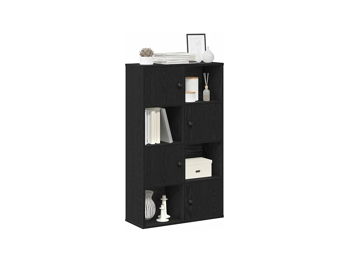 Bibliothèque chêne noir 60x24x101,5 bois d'ingénierie