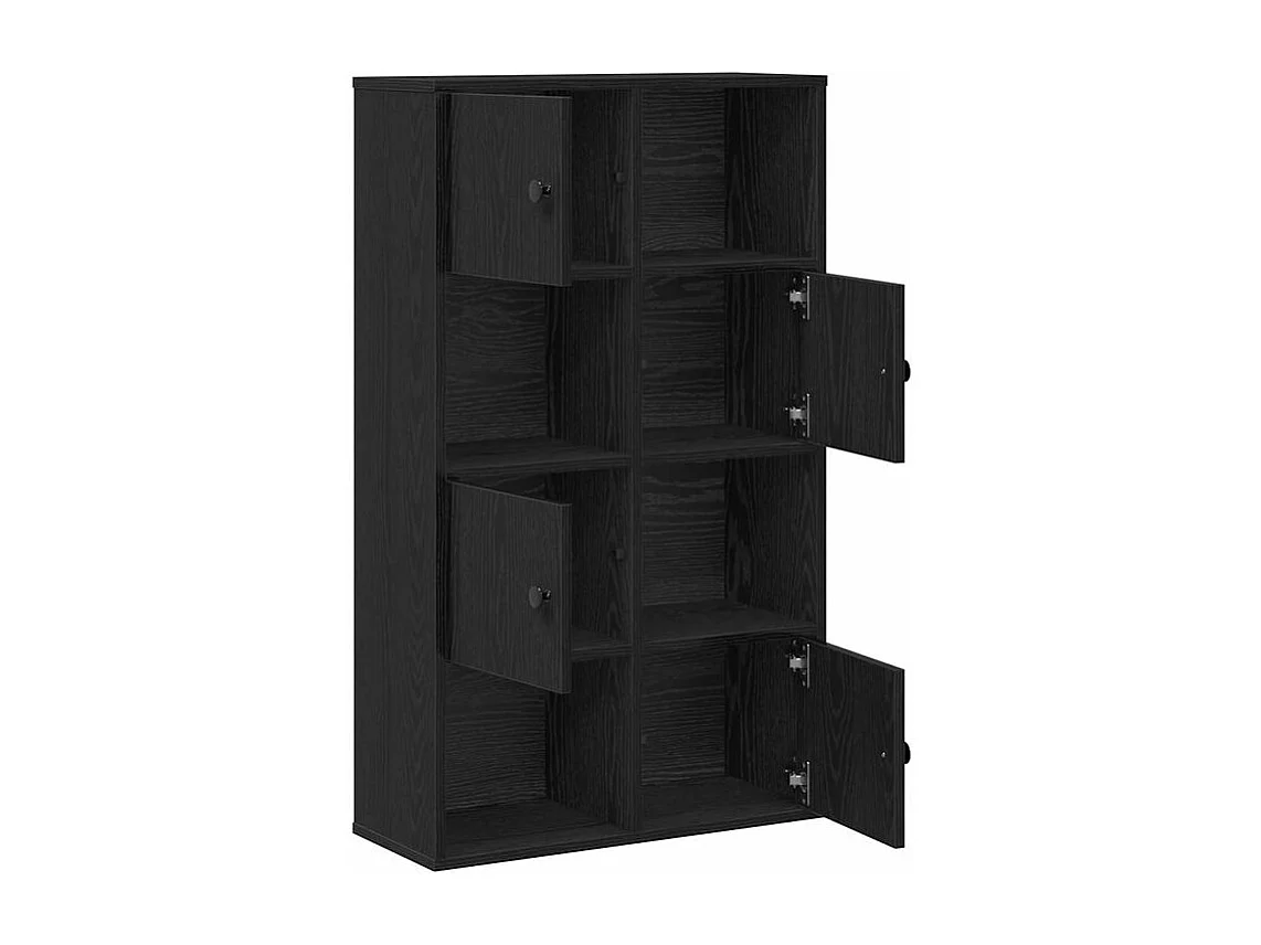 Bibliothèque chêne noir 60x24x101,5 bois d'ingénierie